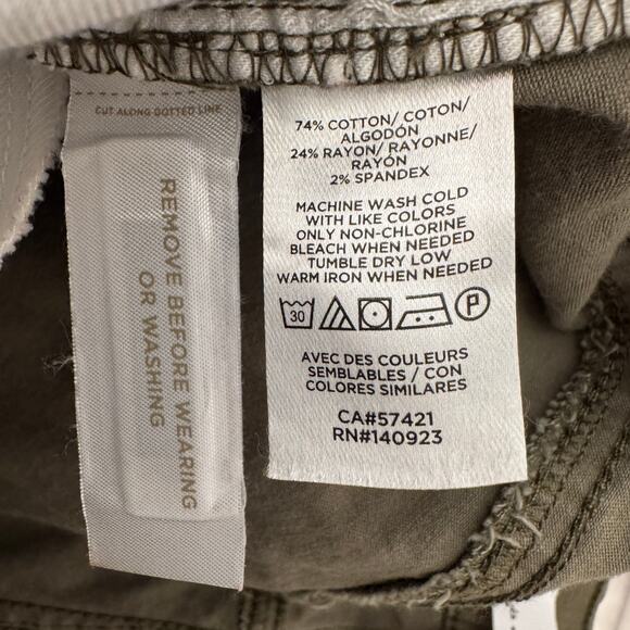 Loft Skinny Pants Olive Green Sateen 27 (4) Ankle Length #0004 - Picture 5 of 5